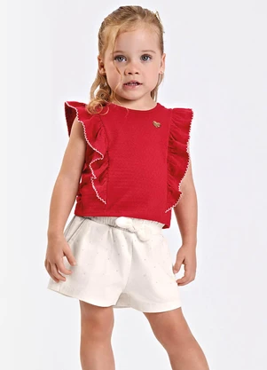 Trick Nick - Conjunto Verão Menina Curto com Lacinho Vermelho - TRICK NICK