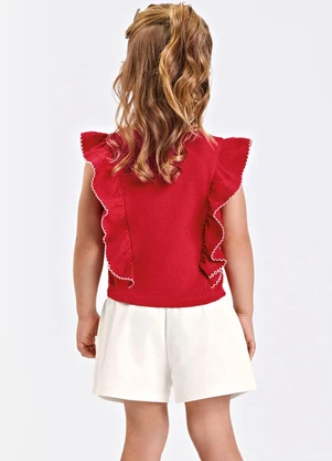 Trick Nick - Conjunto Verão Menina Curto com Lacinho Vermelho - TRICK NICK