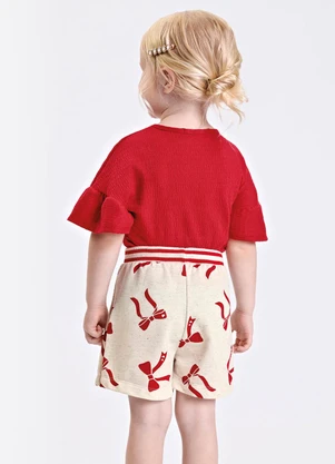 Trick Nick - Conjunto Verão Menina Curto Estampado Bege - TRICK NICK