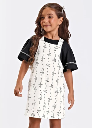 Trick Nick - Conjunto Verão Menina Curto Estampado Bege - TRICK NICK