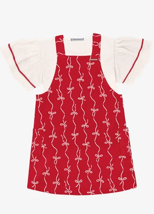 Trick Nick - Conjunto Verão Menina Curto Estampado Vermelho - TRICK NICK