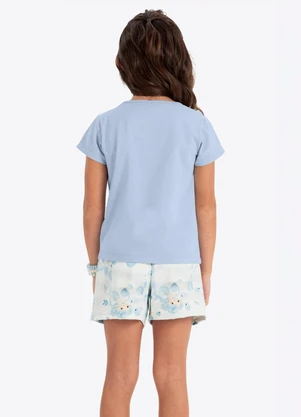 Rovi Kids - Conjunto Verão Menina Estampa Glitter Azul - ROVI KIDS