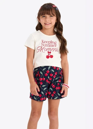 Rovi Kids - Conjunto Verão Menina Estampa Glitter Bege - ROVI KIDS