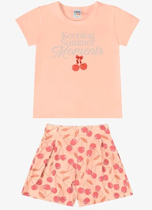 Rovi Kids - Conjunto Verão Menina Estampa Glitter Rosa - ROVI KIDS