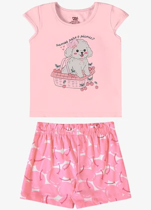 Rovi Kids - Conjunto Verão Menina Laço Decorativo Rosa - ROVI KIDS