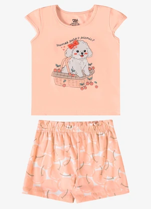 Rovi Kids - Conjunto Verão Menina Laço Decorativo Rosa - ROVI KIDS