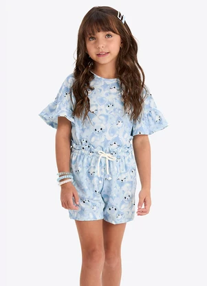 Rovi Kids - Conjunto Verão Menina Manga Borboleta Azul - ROVI KIDS