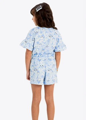 Rovi Kids - Conjunto Verão Menina Manga Borboleta Azul - ROVI KIDS
