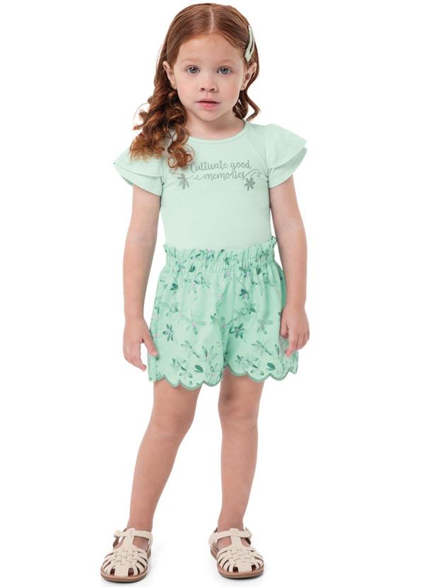 Carinhoso - Conjunto Verde Água Clochard Menina