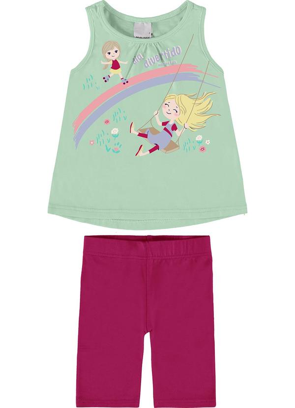 Malwee Kids - Conjunto Verde Água Dia Divertido