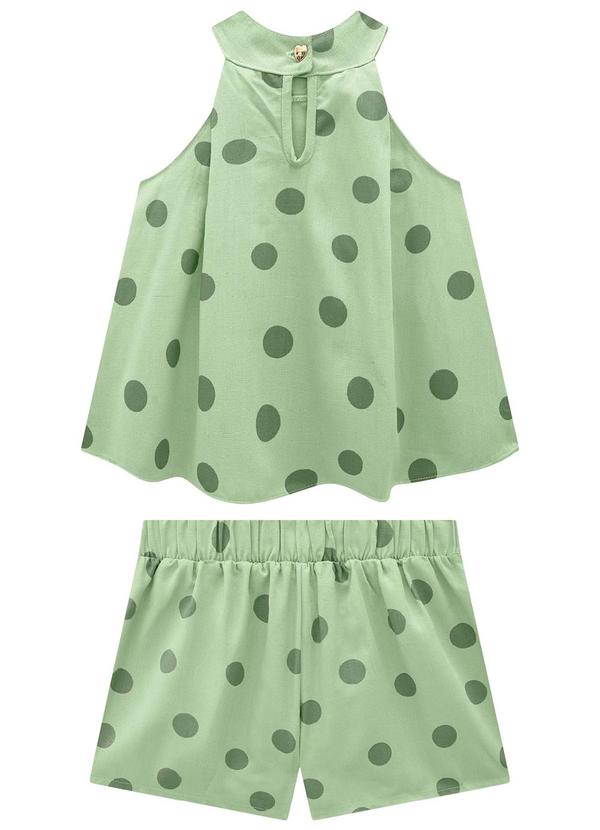 Carinhoso - Conjunto Verde Claro Poá em Viscolinho 2