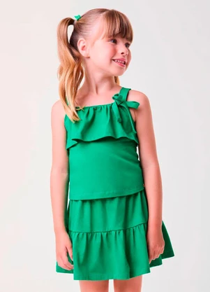 Bimbi - Conjunto Verde com Babado e Laço Verde - BIMBI