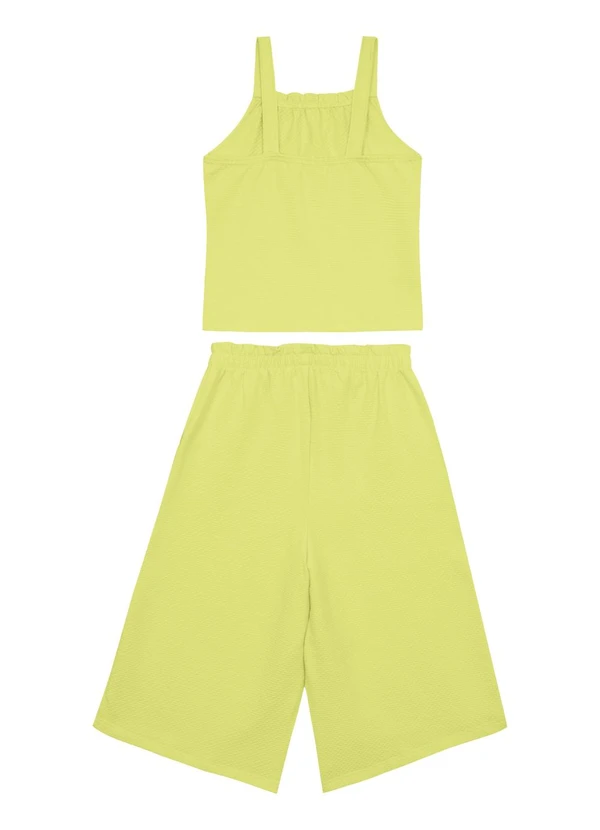 Carinhoso - Conjunto Verde Limão Clochard Menina 3