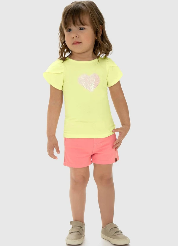 Carinhoso - Conjunto Verde Limão Coração Comfort