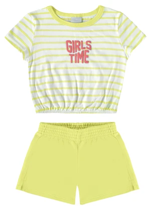 Malwee Kids - Conjunto Verde Limão Girls Time Menina - MALWEE KIDS