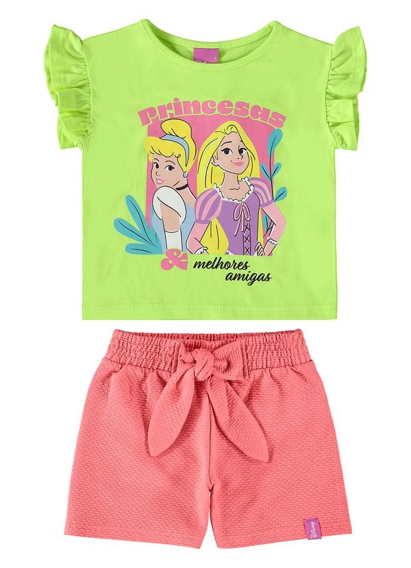 Malwee Kids - Conjunto Verde Limão Princesas Disney® Menina 3