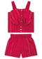 Carinhoso - Conjunto Vermelho Clochard em Lurex Menina - variação: Vermelho