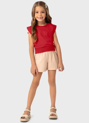 Carinhoso - Conjunto Vermelho Shine On Comfort Menina - CARINHOSO