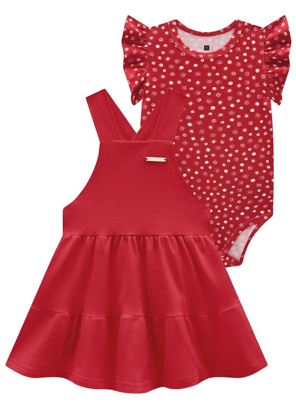 Carinhoso - Conjunto Vermelho Solzinho Menina