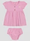 Kely Kety - Conjunto Vestido e Calcinha Malha Collor Verde - variação: Rosa