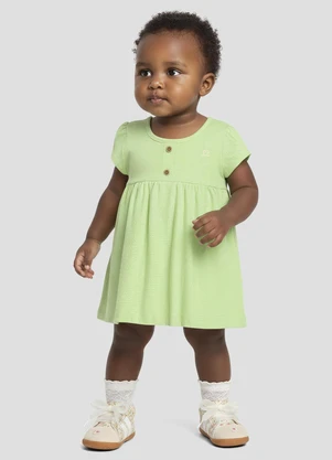 Kely Kety - Conjunto Vestido e Calcinha Malha Collor Verde - KELY KETY