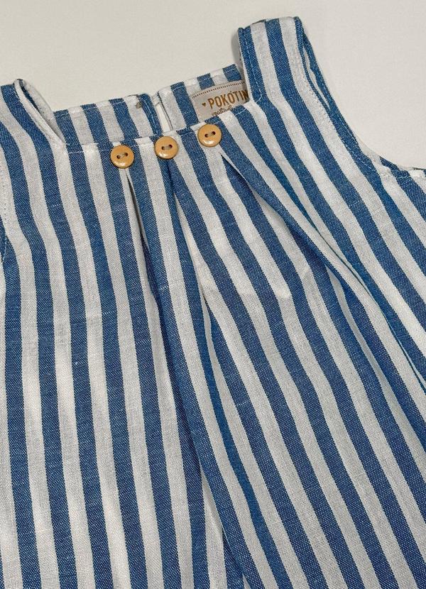 Pokótinha - Conjunto Vestido e Shorts em Tecido Touch Azul 4