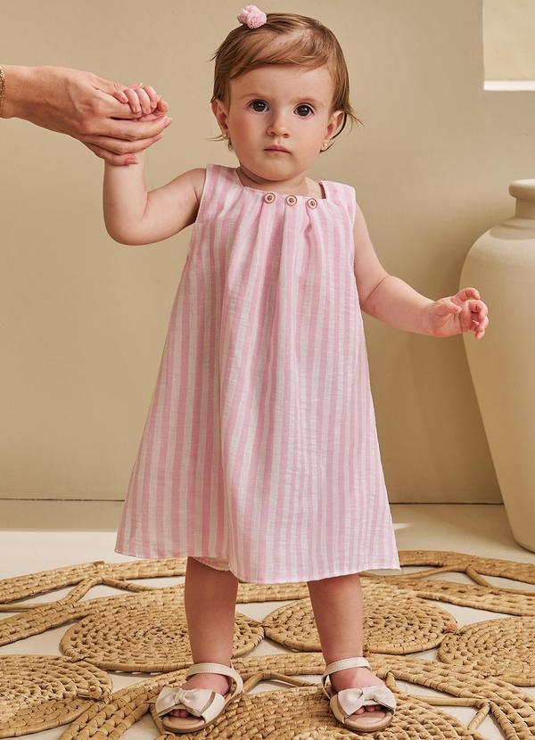 Pokótinha - Conjunto Vestido e Shorts em Tecido Touch Rosa