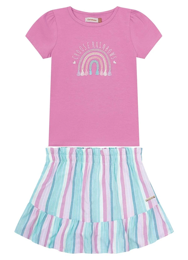 Carinhoso - Conjunto Violeta Arco-Íris Clochard Menina