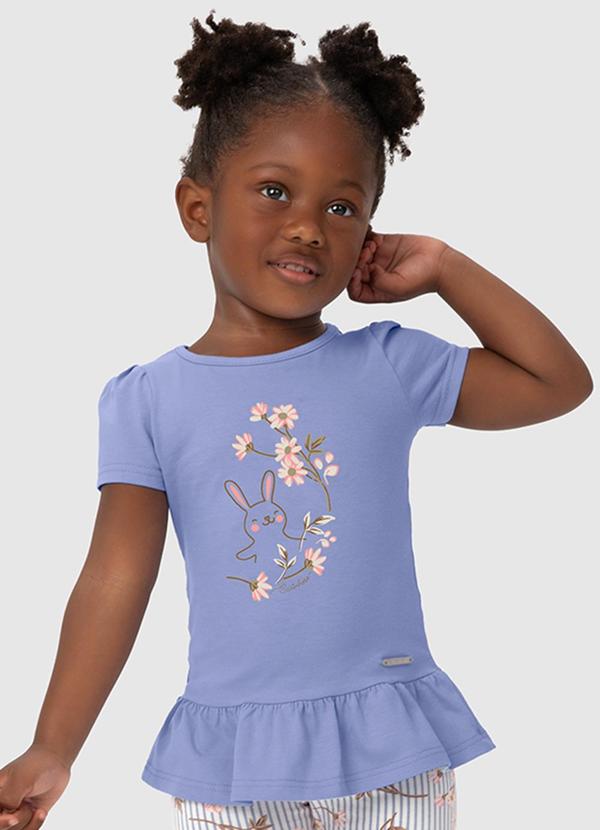 Carinhoso - Conjunto Violeta Coelhinho em Cotton Menina 2