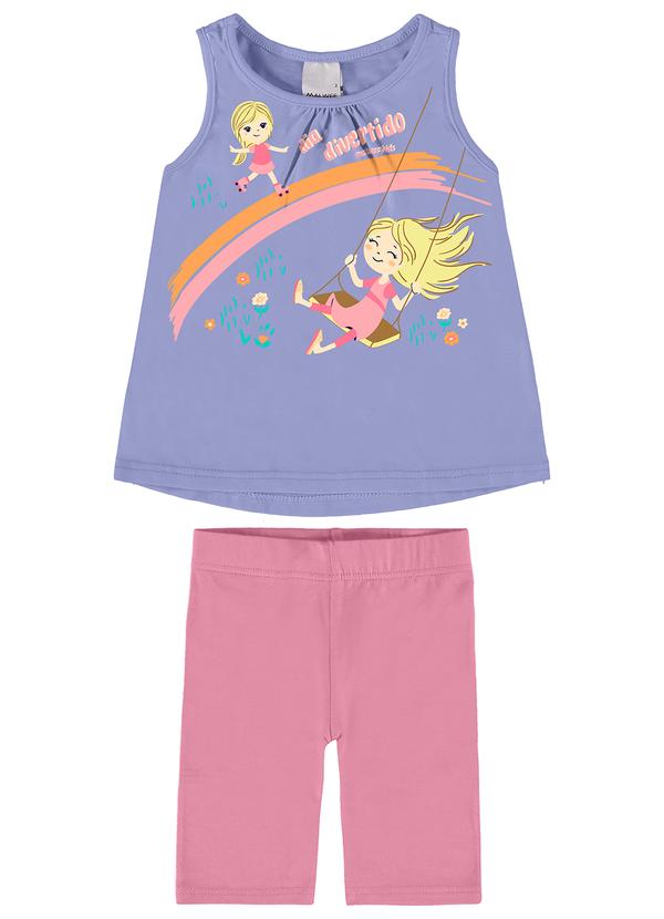 Malwee Kids - Conjunto Violeta Dia Divertido Menina