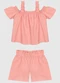 Malwee Kids - Conjunto Viscolinho com Babados Menina Rosa - variação: Rosa