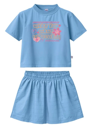 Malwee Kids - Conjunto What You Want Is Possible Azul Pastel - MALWEE KIDS