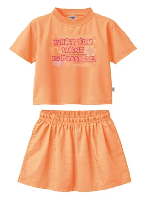 Malwee Kids - Conjunto What You Want Is Possible Laranja - MALWEE KIDS