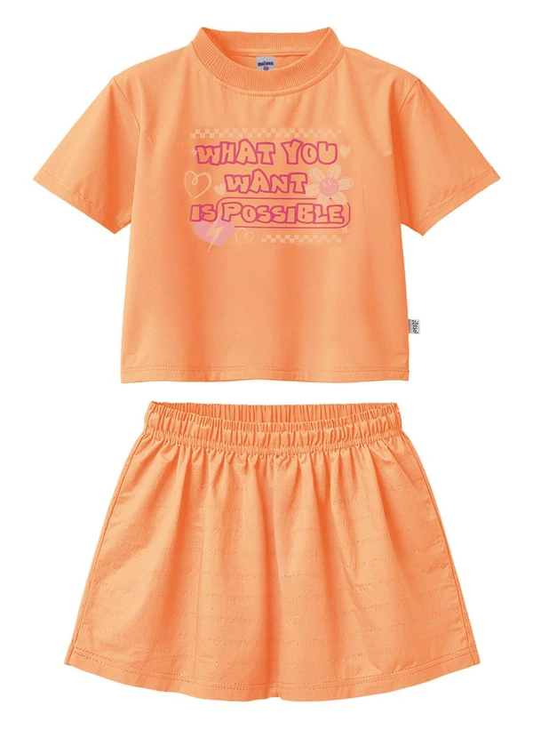 Malwee Kids - Conjunto What You Want Is Possible Laranja 2