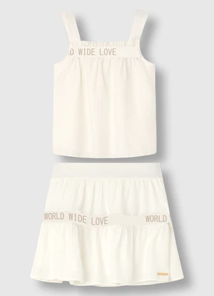 Carinhoso - Conjunto World Wide Love Branco - CARINHOSO