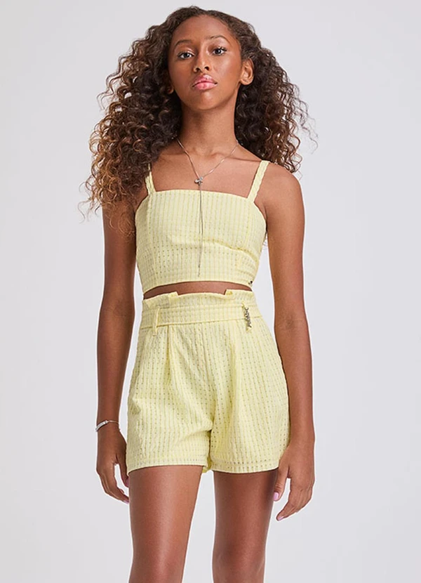 I Am - Conjunto Xadrez Manteiga Amarelo