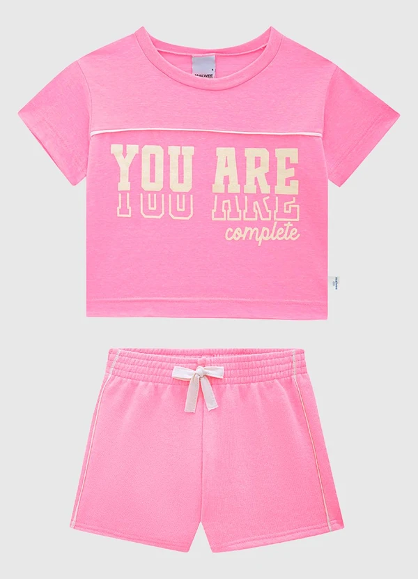Malwee Kids - Conjunto You Are Complete Rosa