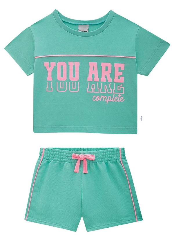 Malwee Kids - Conjunto You Are Complete Verde Turquesa 2