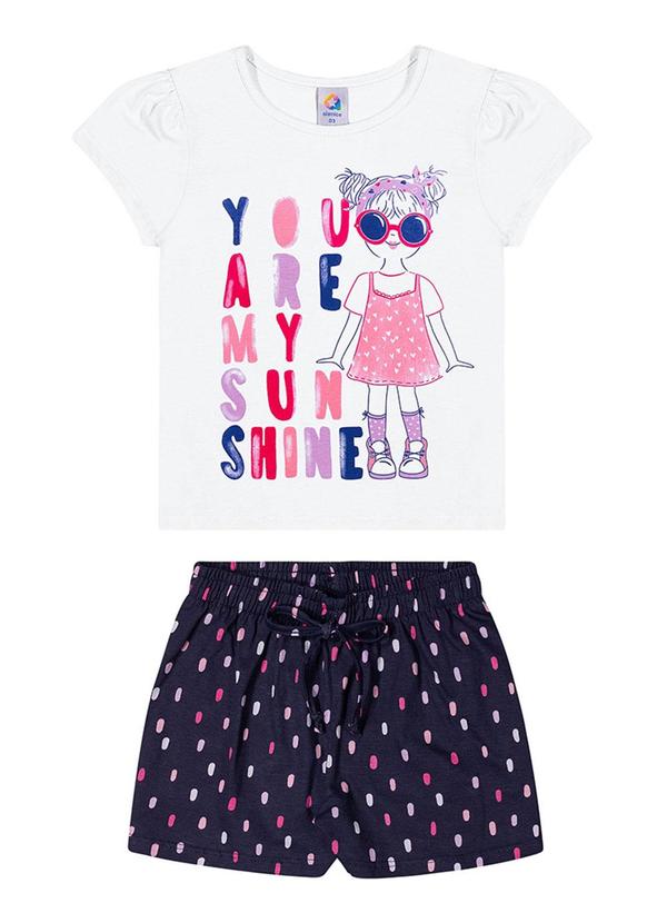 Alenice - Conjunto You Are My Sunshine Menina Branco