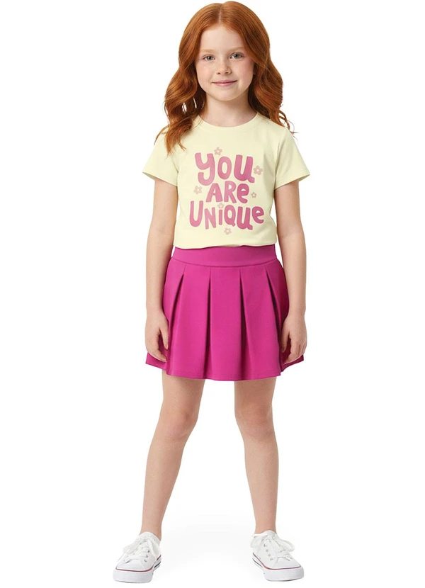 Malwee Kids - Conjunto You Are Unique com Glitter Off White 1