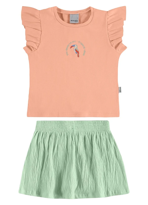 Malwee Kids - Conjunto You Deserve Joy Laranja Claro