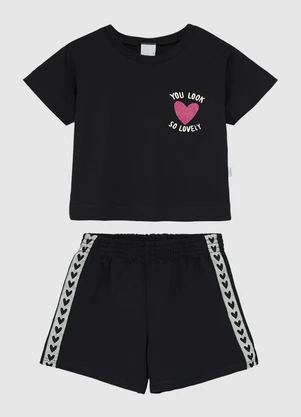 Malwee Kids - Conjunto You Look So Lovely Preto - MALWEE KIDS