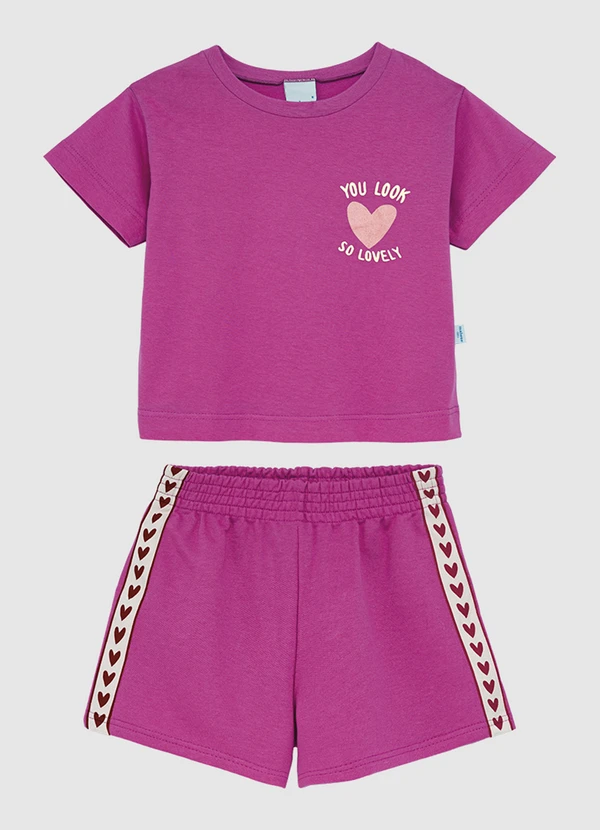 Malwee Kids - Conjunto You Look So Lovely Rosa