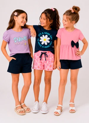 Rosa Azul - Kit 3 Conjuntos Sortidos Verão - ROSA AZUL