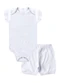 Select - Kit Body Bebê Curto Canelado 2 Peças Bege - variação: Branco