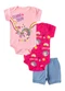 Select - Kit Body Infantil Curto 3 Peças Rosa - variação: Rosa