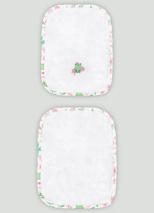 Kit de 2 Toalhas de Boca Atoalhado Up Baby Branco - UP BABY