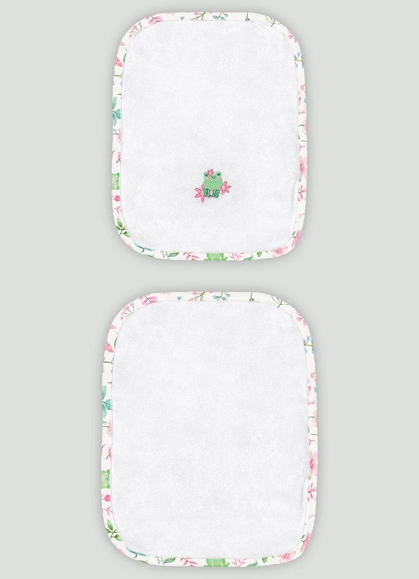 Up Baby - Kit de 2 Toalhas de Boca Atoalhado Up Baby Branco