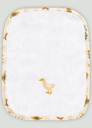 Kit de 2 Toalhas de Boca Atoalhado Up Baby Branco - UP BABY