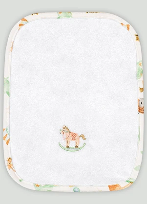 Kit de 2 Toalhas de Boca Atoalhado Up Baby Branco - UP BABY